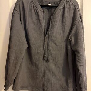 Aerie Women’s Charcoal Cozy Knit Top Size XXS